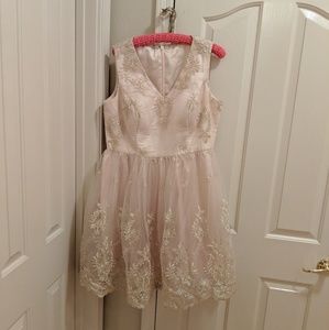 Short Champaign Prom Dress Size 16